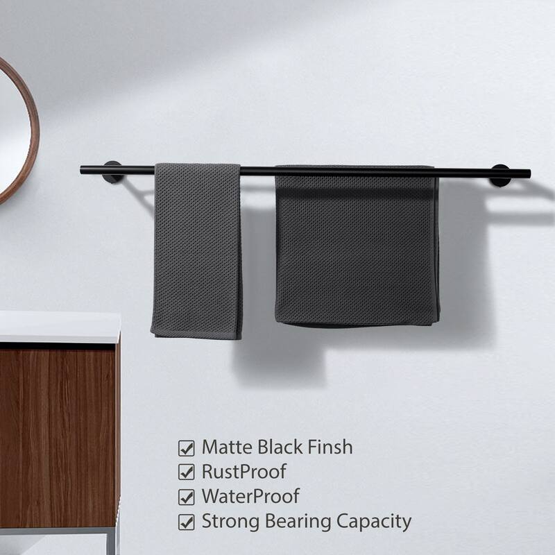 WOWOW Wall Mounted Stainless Steel Double Towel Bar