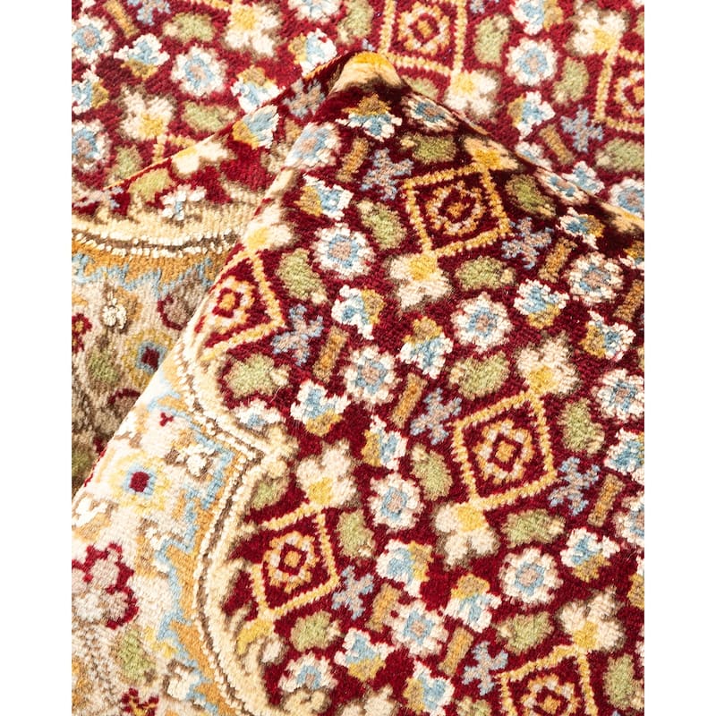 Overton Hand Knotted Wool Vintage Inspired Traditional Mogul Red Area Rug - 5 X 8