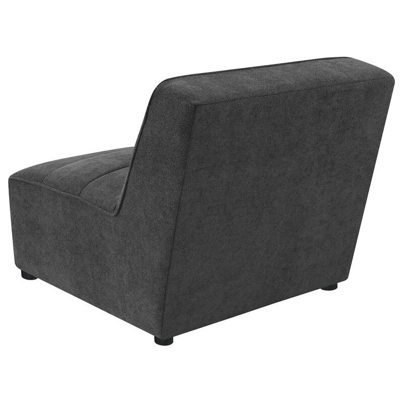 Ortega Dark Charcoal Upholstered Armless Chair