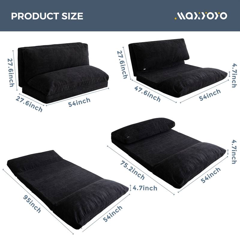 Corduroy Bean Bag Folding Sofa Bed