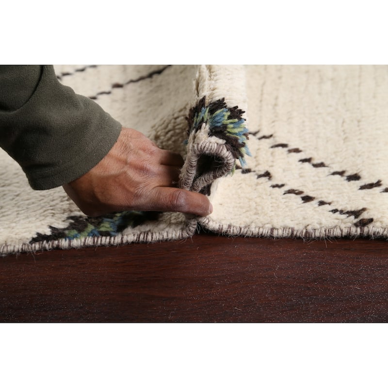 Modern Vegetable Dye Oriental Moroccan Berber Area Rug Wool Handmade - 5'9" x 9'3"