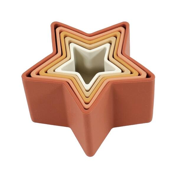 slide 1 of 1, Hudson Baby Silicone Toy Stacking Cups, Star, One Size - Star Star - Toddler