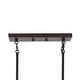 preview thumbnail 11 of 13, Arlo 34" 4-Light Farmhouse Industrial Iron/Glass Linear LED Pendant, Oil Rubbed Bronze/Clear by JONATHAN Y