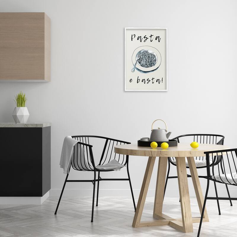 Stupell Pasta e Basta Meal Framed Giclee Art Design By Andreas Magnusson