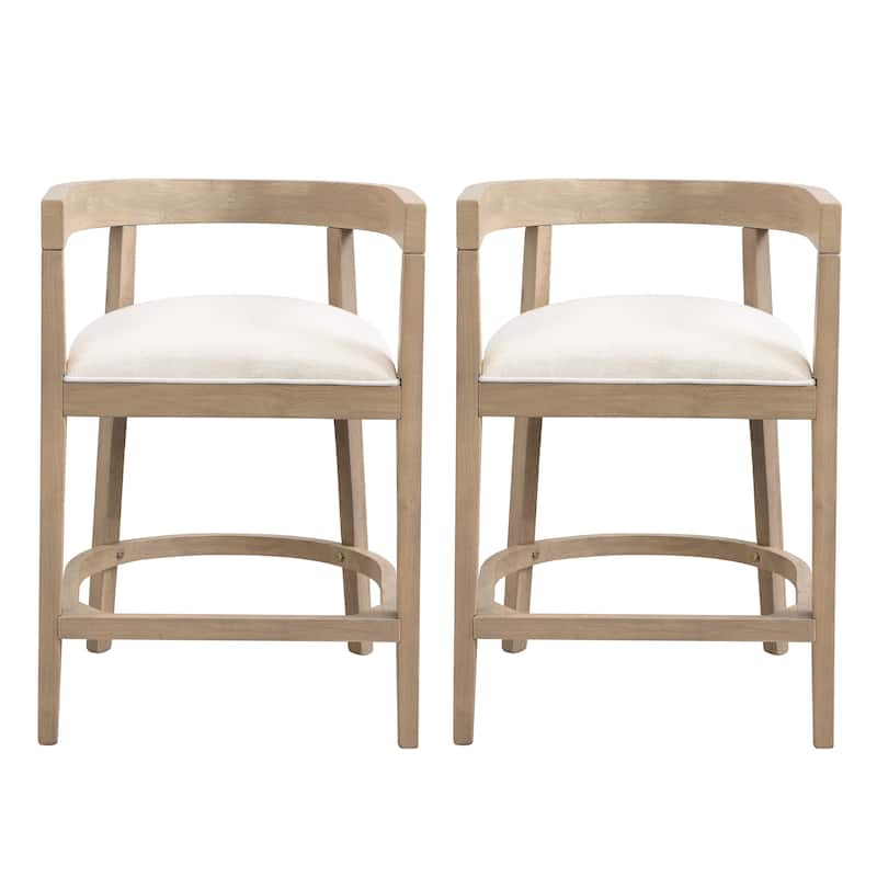 Timel Rubberwood Counter Stool (Set of 2) by Christopher Knight Home