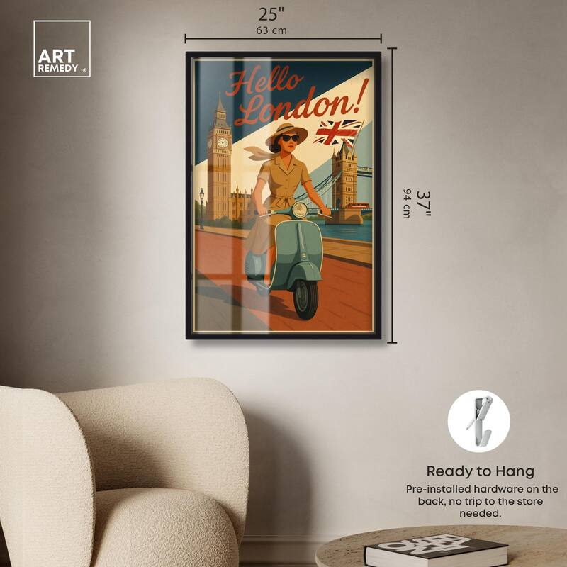 Scooter English Travel Shadowbox by Art Remedy