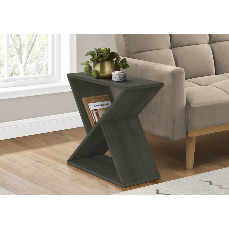 Contemporary Accent Table, Narrow Side/End Table for Living Room, Small Nightstand for Bedroom, 24" L x 11.75" W x 24.25" H