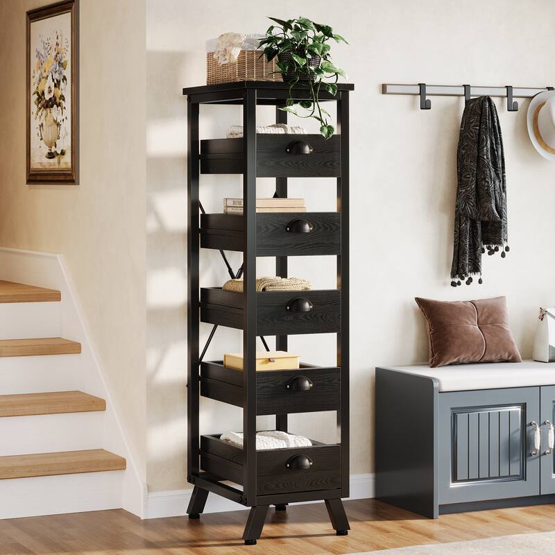 5-Drawer Chest with Metal Knobs