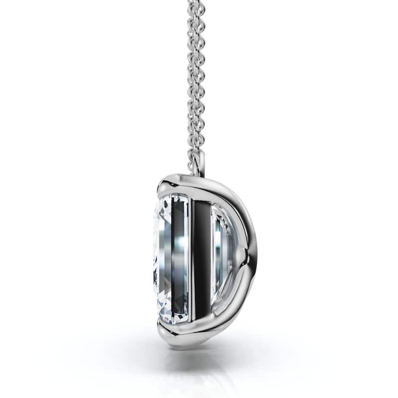 Bliss Diamond 2Ct Toi Et Moi Pear and Emerald Diamond Pendant Gold 18" Necklace Lab Grown