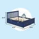 preview thumbnail 69 of 67, Max & Lily Twin Platform Bed with Slatted Headboard and Trundle