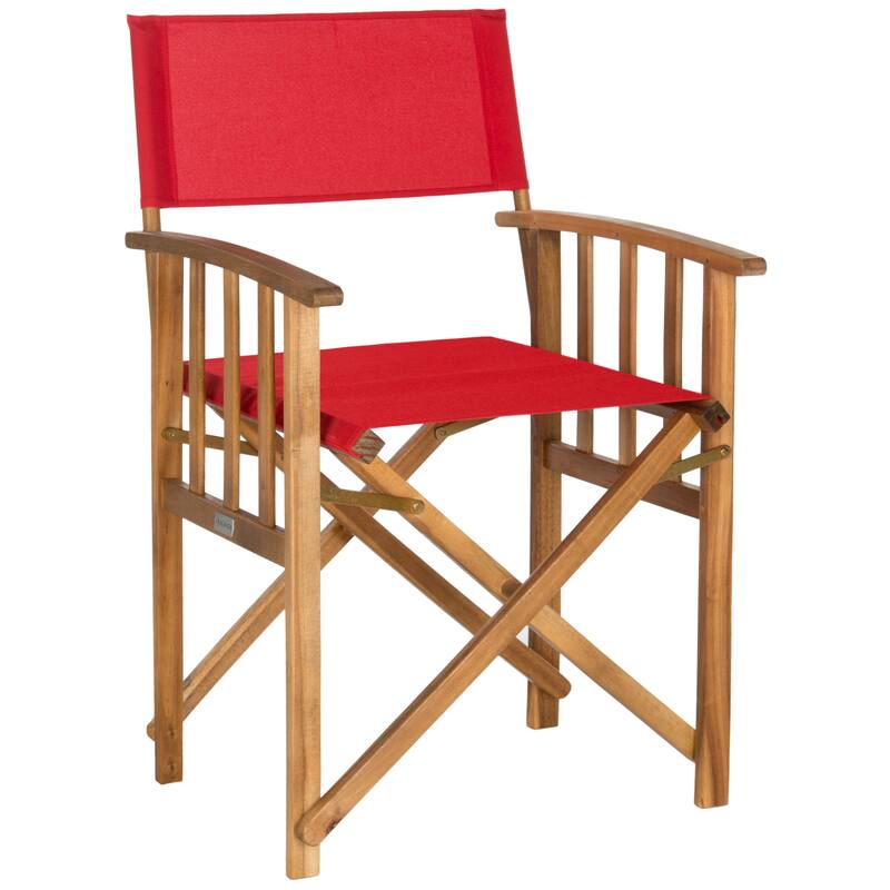 SAFAVIEH Outdoor Living Laguna Red Acacia Wood Director Chair (Set of 2