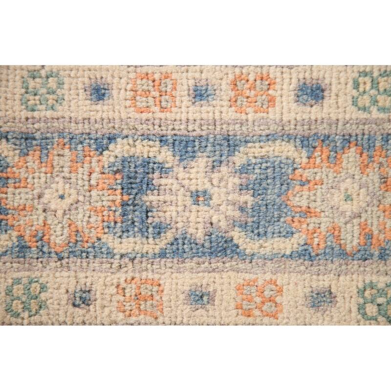 Geometric Kazak Foyer Rug Handmade Wool Carpet - 2'7" x 4'1"