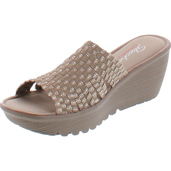 skechers cali women's parallel wedge sandal