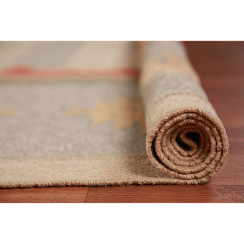 Hand Woven Oriental 100% Jute Carpet Southwestern Modern Beige & Ivories Kilim Area Rug - 10' 0'' X 8' 5''