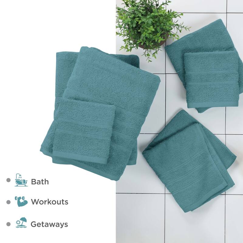 Martex Ultimate Performance Cotton Low-Lint Soft Absorbent Towel Set