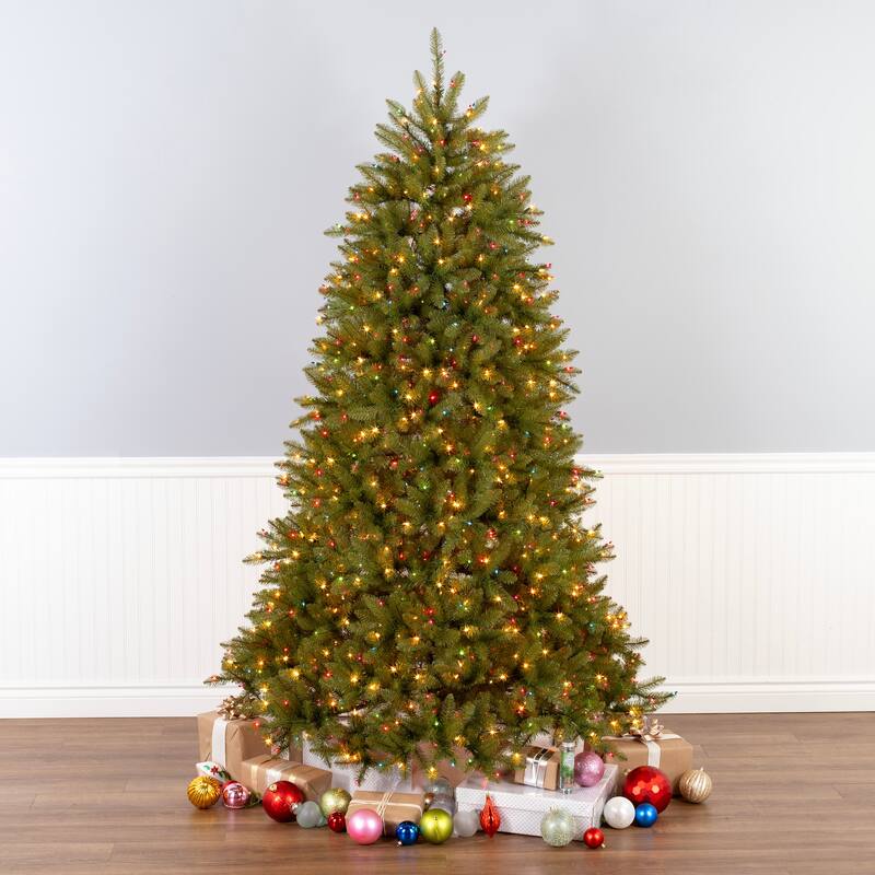National Tree Company 6.5 ft. Pre-Lit Dunhill Fir Hinged Artificial Christmas Tree with 950 Multi/Clear Spectrum Lights