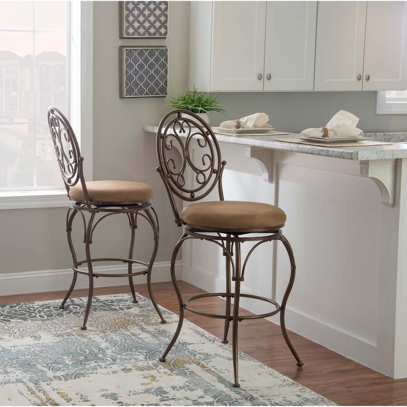 Monaco Big & Tall Scroll Circle Back Barstool