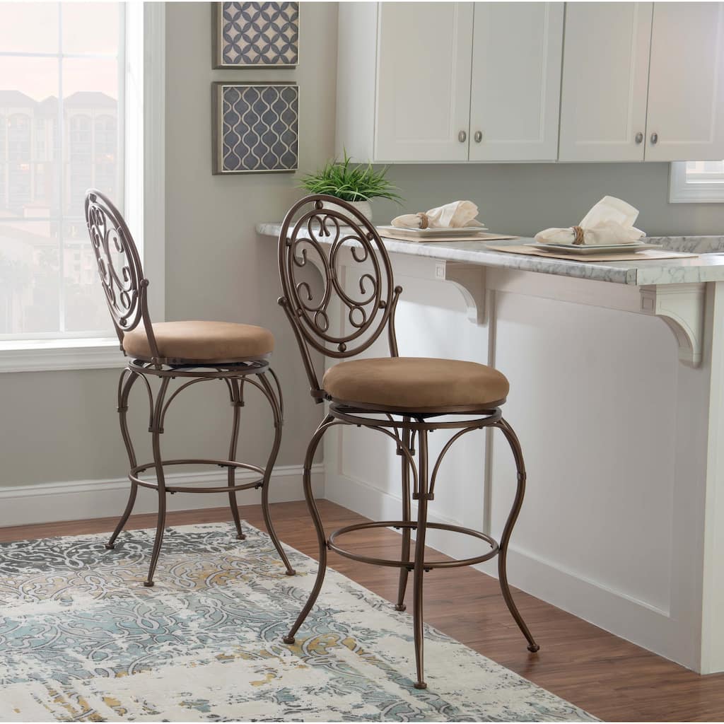 Monaco Big & Tall Scroll Circle Back Barstool