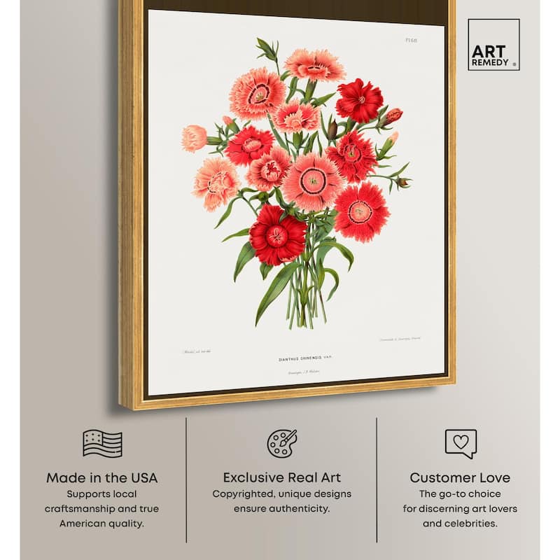 Rainbow Pink Flower by Wendel Canvas by Art Remedy