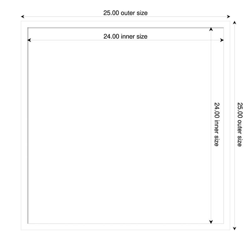 Amanti Art Svelte Clay Grey Framed Dry Erase Magnetic Board - 25 x 25 in - Svelte White