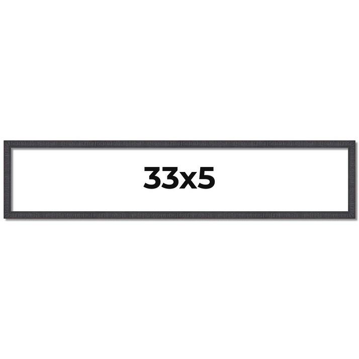 33x5 Frame Brown Solid Wood Picture Frame - Complete Modern Photo