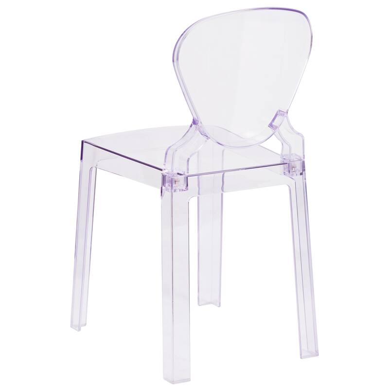 Chair with Tear Back in Transparent Crystal - Wedding Chairs - 15.75"W x 19.5"D x 32.25"H