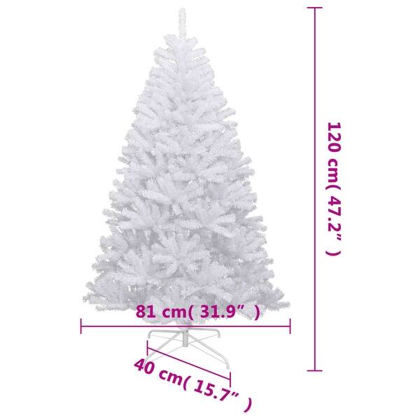 dimension image slide 11 of 12, vidaXL Christmas Tree Outdoor Artificial Hinged Christmas Tree with Stand