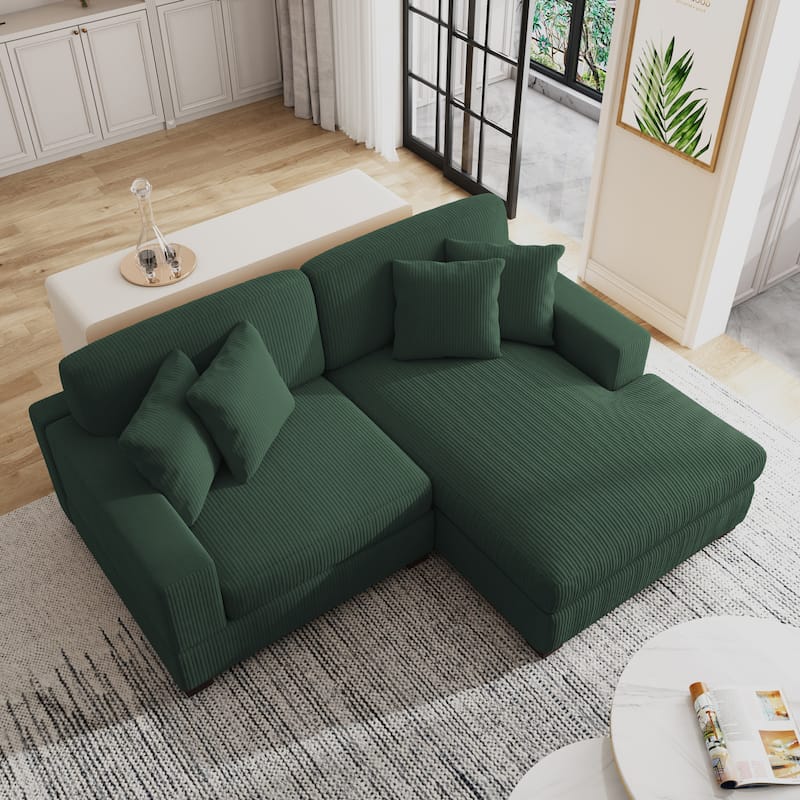 Oversized Modular Sectional Sofa Set with Pillows for Living Room
