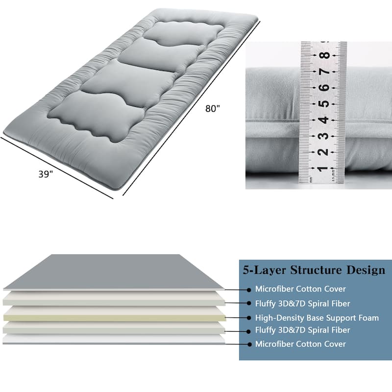Japanese Futon Floor Mattress, Japanese Style Floor Mattress Sleeping Mattress Pad Tatami Mat