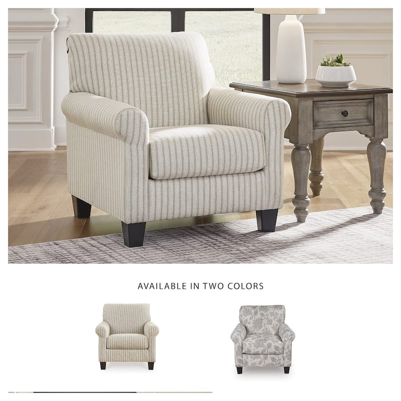 Signature Design by Ashley Valerani Brown/Beige Accent Chair - 36"W x 36"D x 36"H