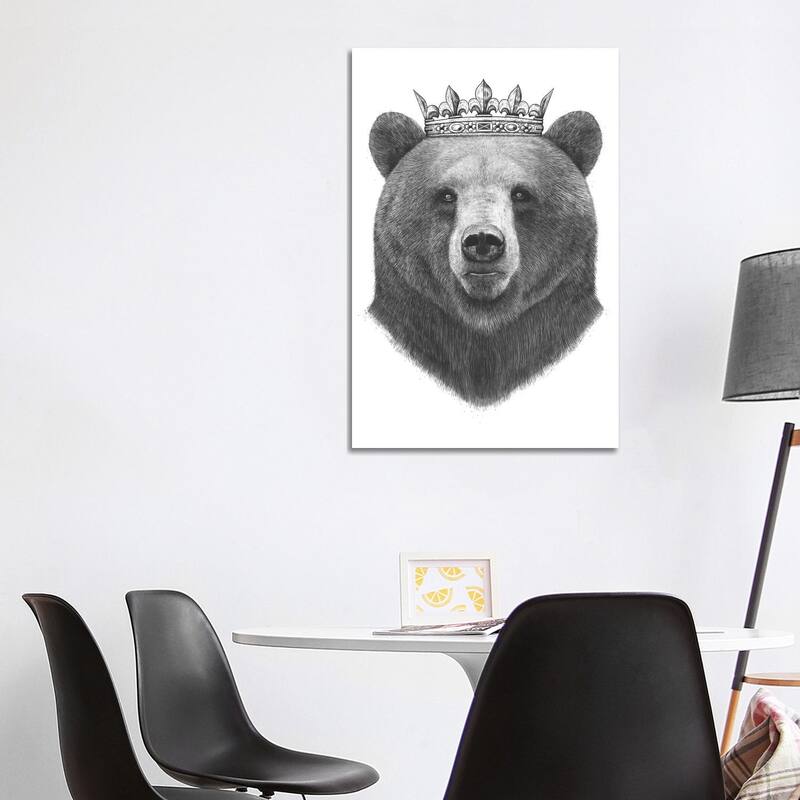 iCanvas "King Bear" by Valeriya Korenkova Canvas Print - 40x26x1.5