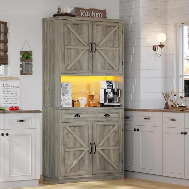 Farmhouse Kitchen Storage Cabinet Pantry Cabinet Home Bar
