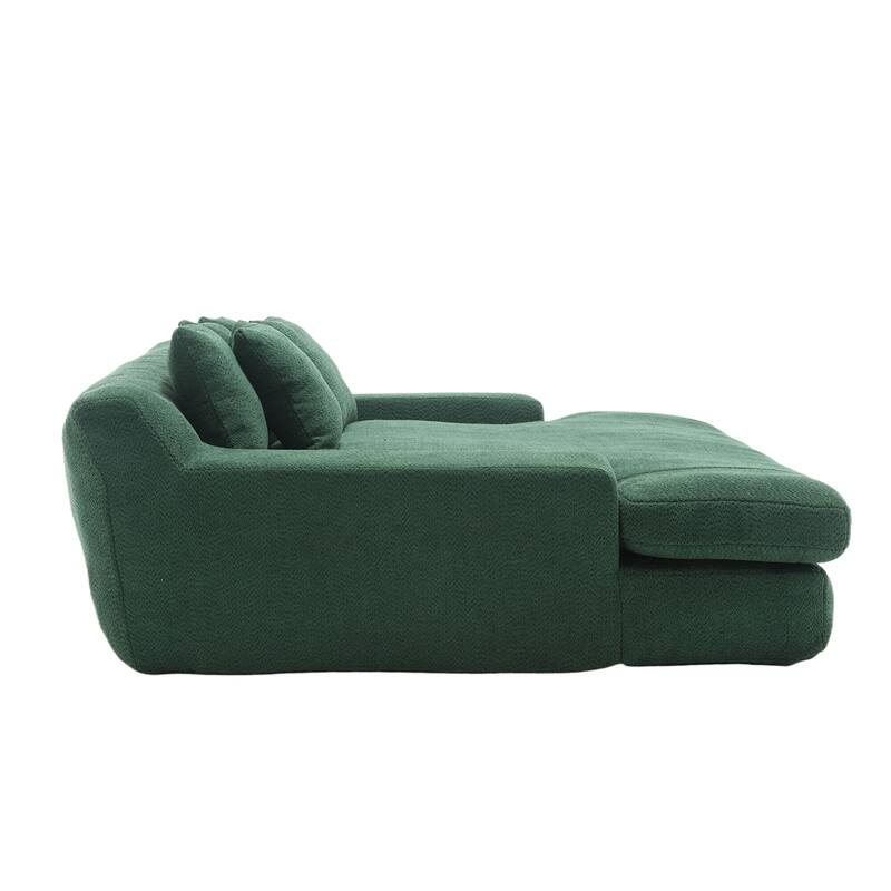 2-seater lazy sofa With 5 back pillows,Comfy Sofa- Deep Seat Couch for Living Room