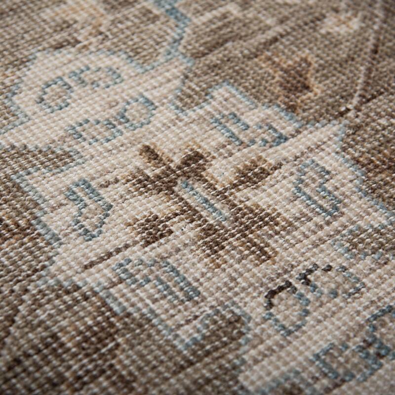 Alora Decor Traditional Hand-knotted Bordered Brown Rug