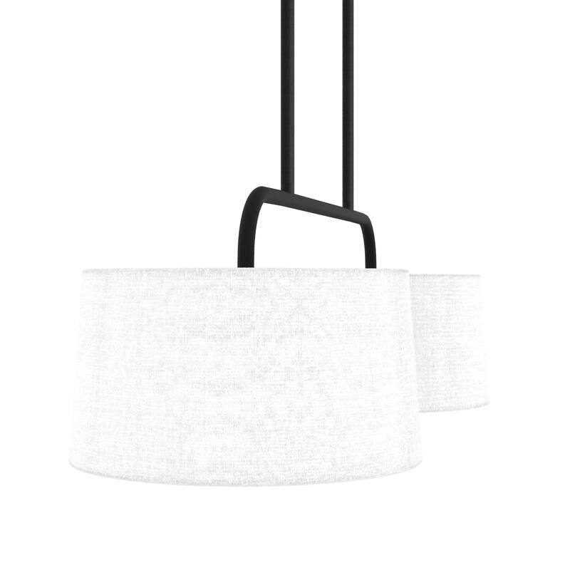 Hunter Cottage Hill Linear Chandelier - Dining Room, Kitchen Island - Modern, Transitional - Fabric Shades