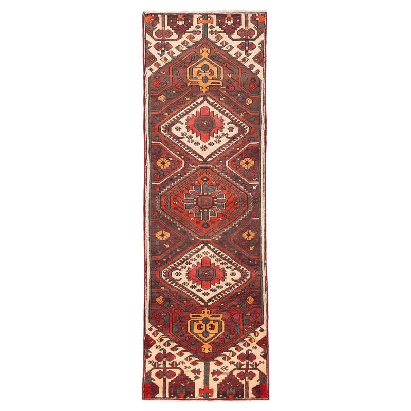 ECARPETGALLERY Hand-knotted Konya Anatolian Dark Red Wool Rug - 2'11 x 9'8