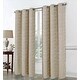 preview thumbnail 12 of 13, Calypso Shimmer Marble Window Curtain Set Taupe