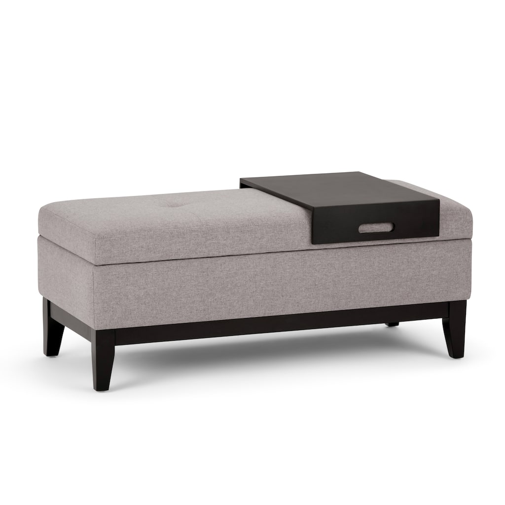 Storage Ottoman Bench with Tray
