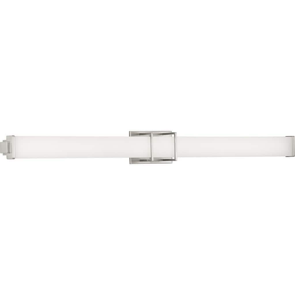 Phase 2.2 LED Collection 48" Brushed Nickel White Shade Modern Bath Vanity Light