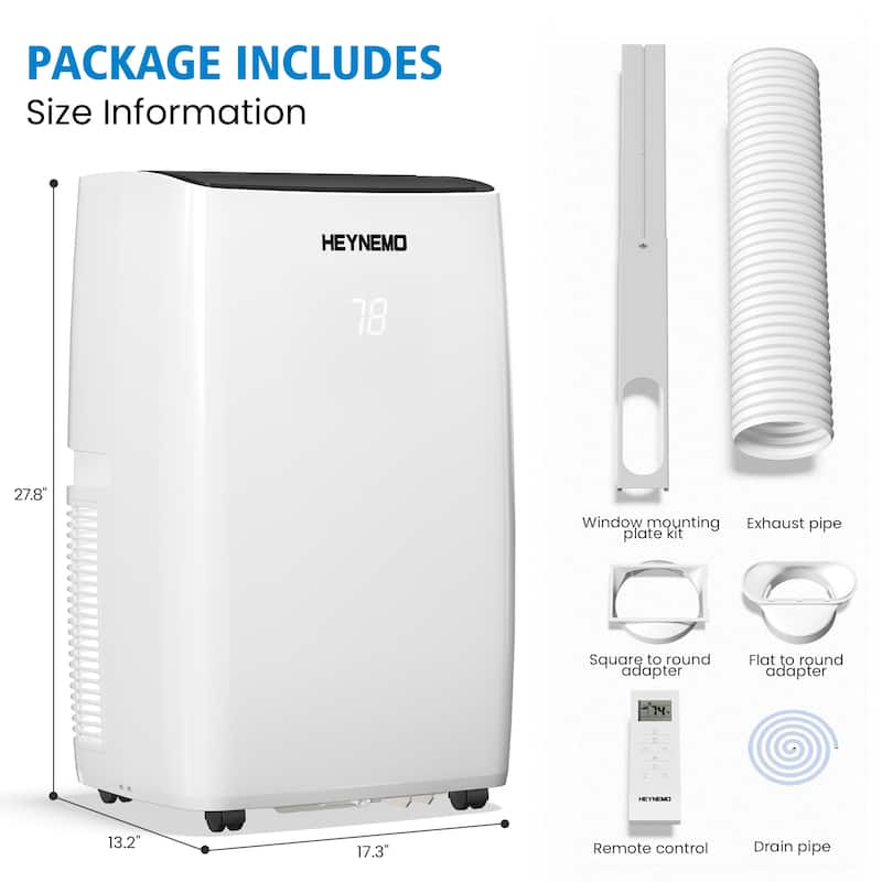 14,000 BTU 3-in-1 Portable Air Conditioner