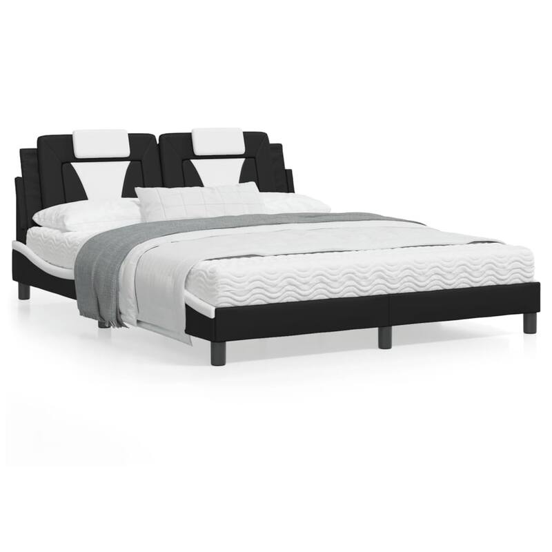 vidaXL Bed Frame Black and White
