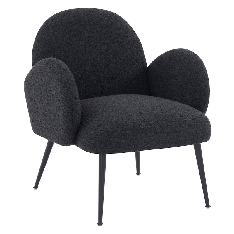 SAFAVIEH Couture Hinnerike Boucle Accent Chair - 27 In W x 32 In D x 31 In H - 27Wx32Dx31H