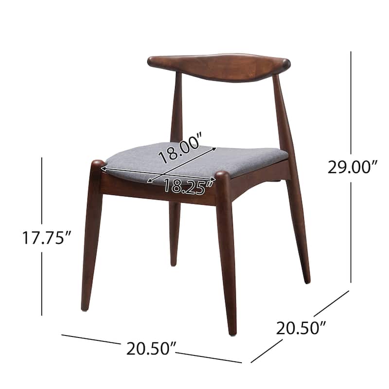Francie Mid-Century Modern Dining Chairs (Set of 2) by Christopher Knight Home - 20.50" W x 20.25" L x 29.75" H