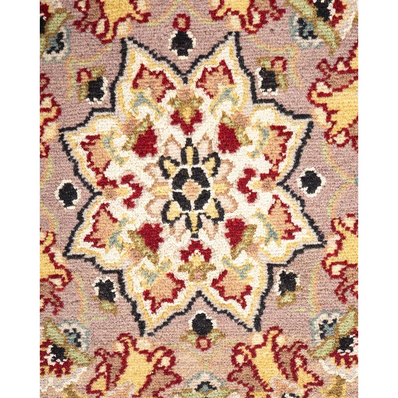 Overton Hand Knotted Wool Vintage Inspired Traditional Mogul Black Area Rug - 9 x 12