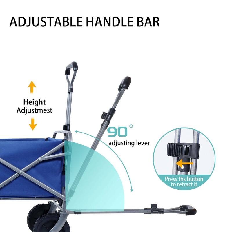 3.1 cu ft. Wagon Cart Foldable with Drink Holders