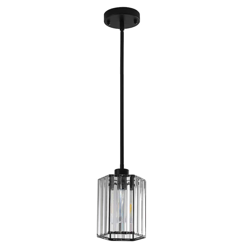 1-Light Crystal Pendant Lighting Fixtures for Sloped Ceiling