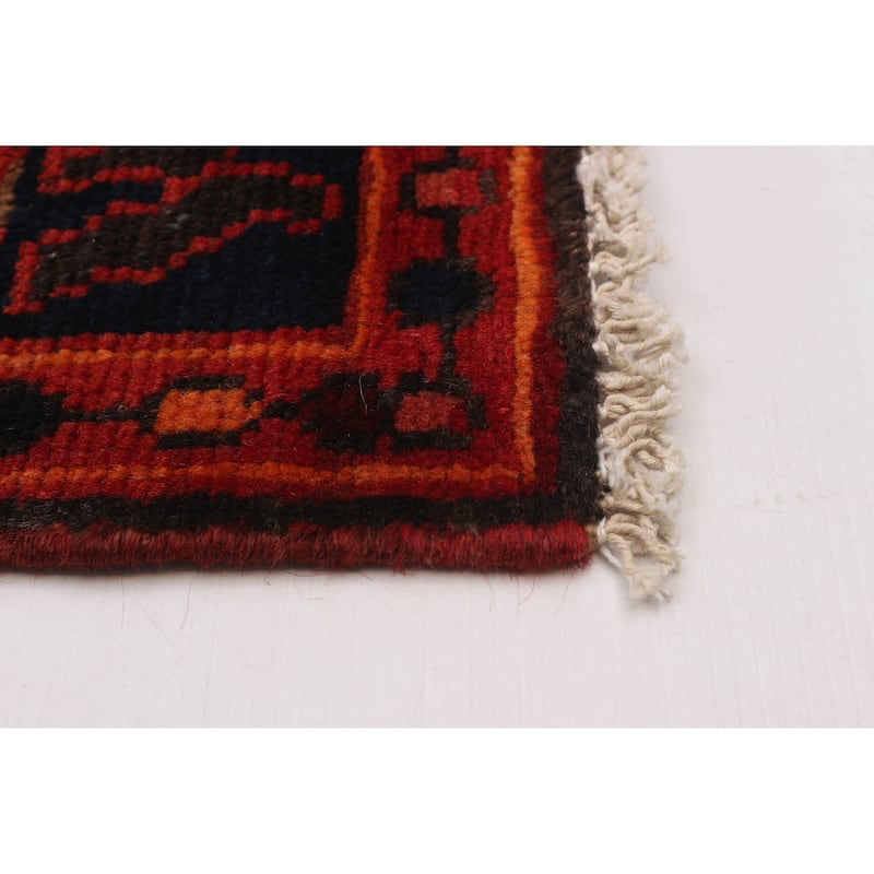 ECARPETGALLERY Hand-knotted Andelz Black, Red Wool Rug - 4'4 x 7'0