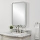 preview thumbnail 5 of 7, Uttermost Crofton Lighted Nickel Vanity Mirror - 22.25"W x 32.25"H x 2.13"D
