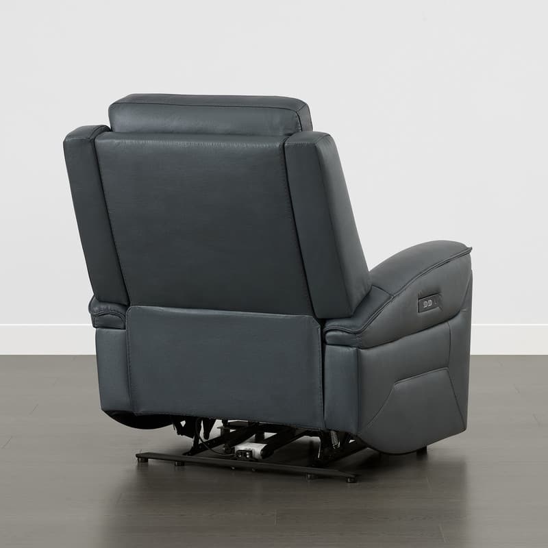 Spruce & Spring Dual Motors Genuine Leather Zero Gravity Recliner with Power Headrest