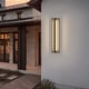 preview thumbnail 18 of 26, Matte Black Modern Linear Integrated LED Outdoor Wall Sconce with Vertical Light Strip